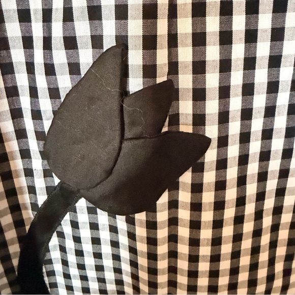 Cynthia rowley not my first rodeo black and white gingham shirt XS - Picture 6 of 8